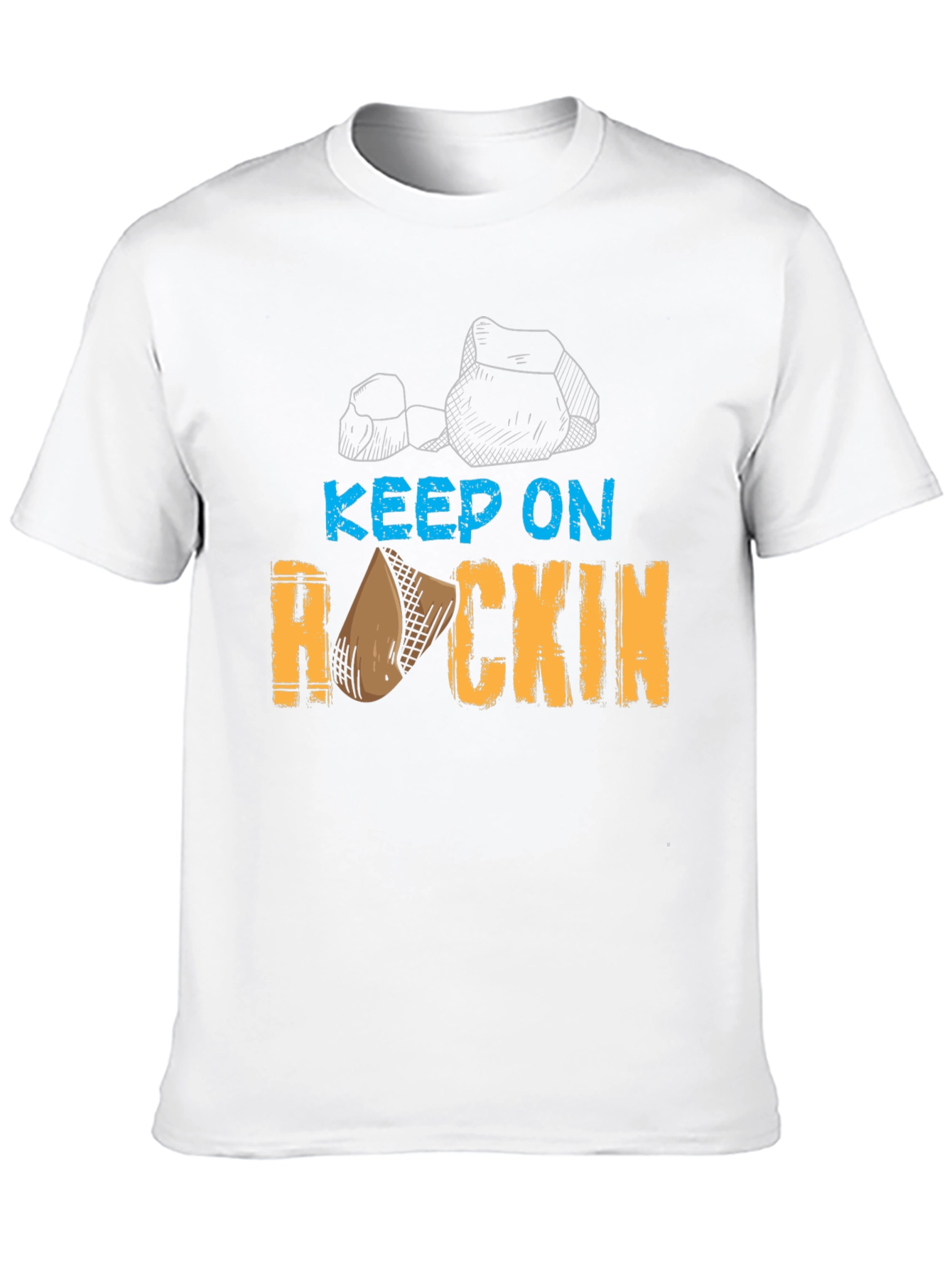 Keep On Rockin T-Shirt - Casual Graphic Tee