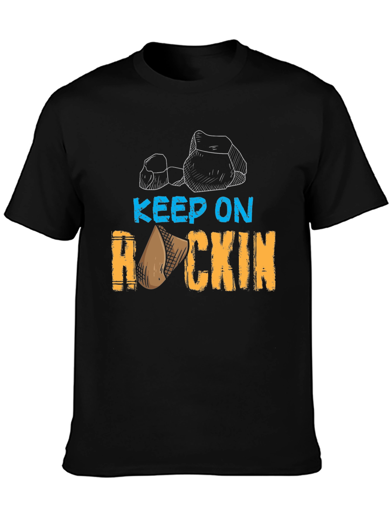 Keep On Rockin T-Shirt - Casual Graphic Tee