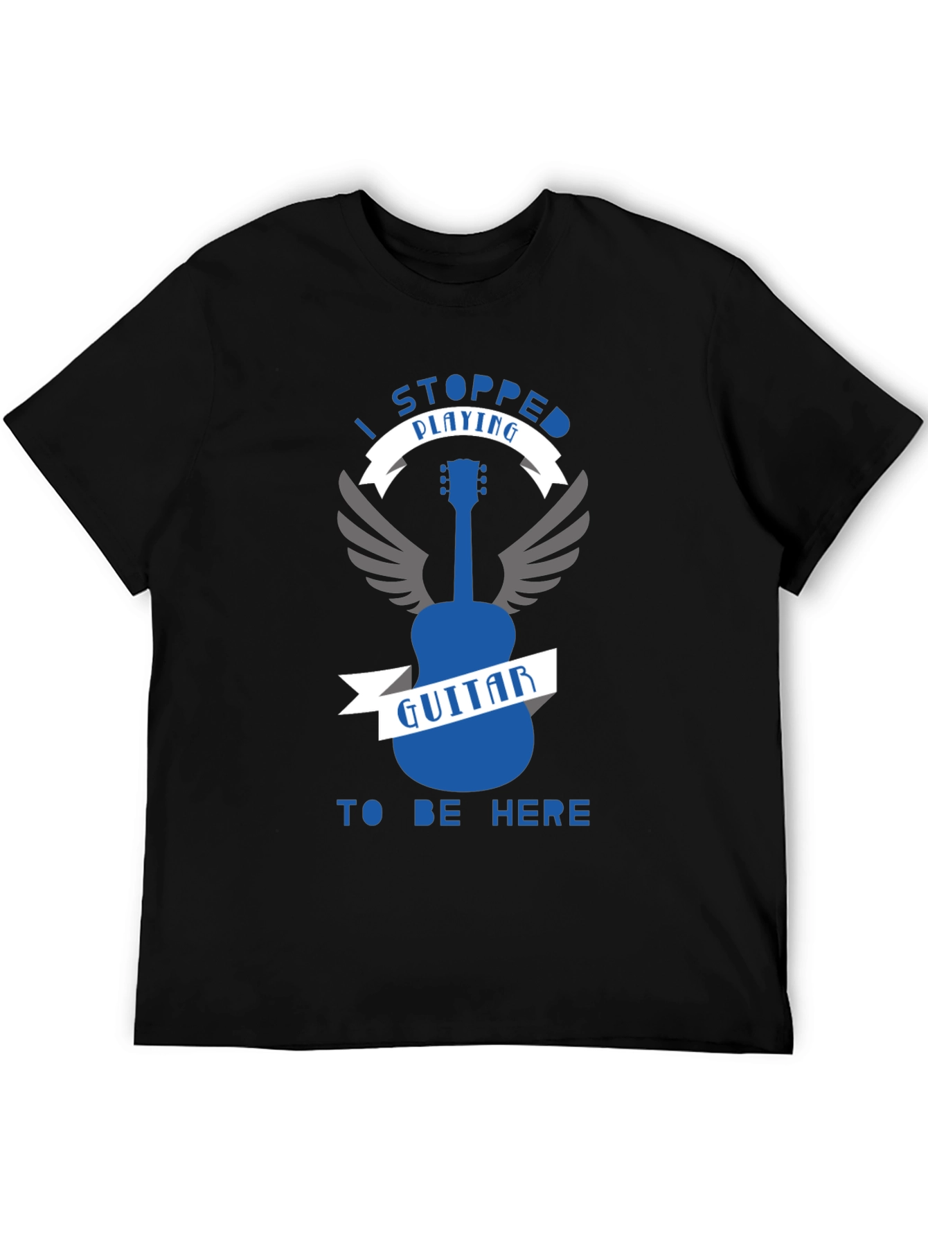 I Stopped Playing Guitar T-Shirt - Funny Musician Tee