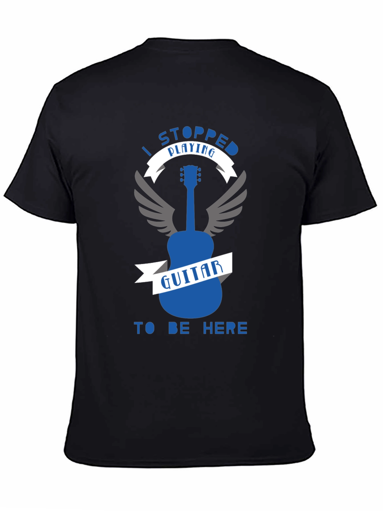 I Stopped Playing Guitar T-Shirt - Funny Musician Tee