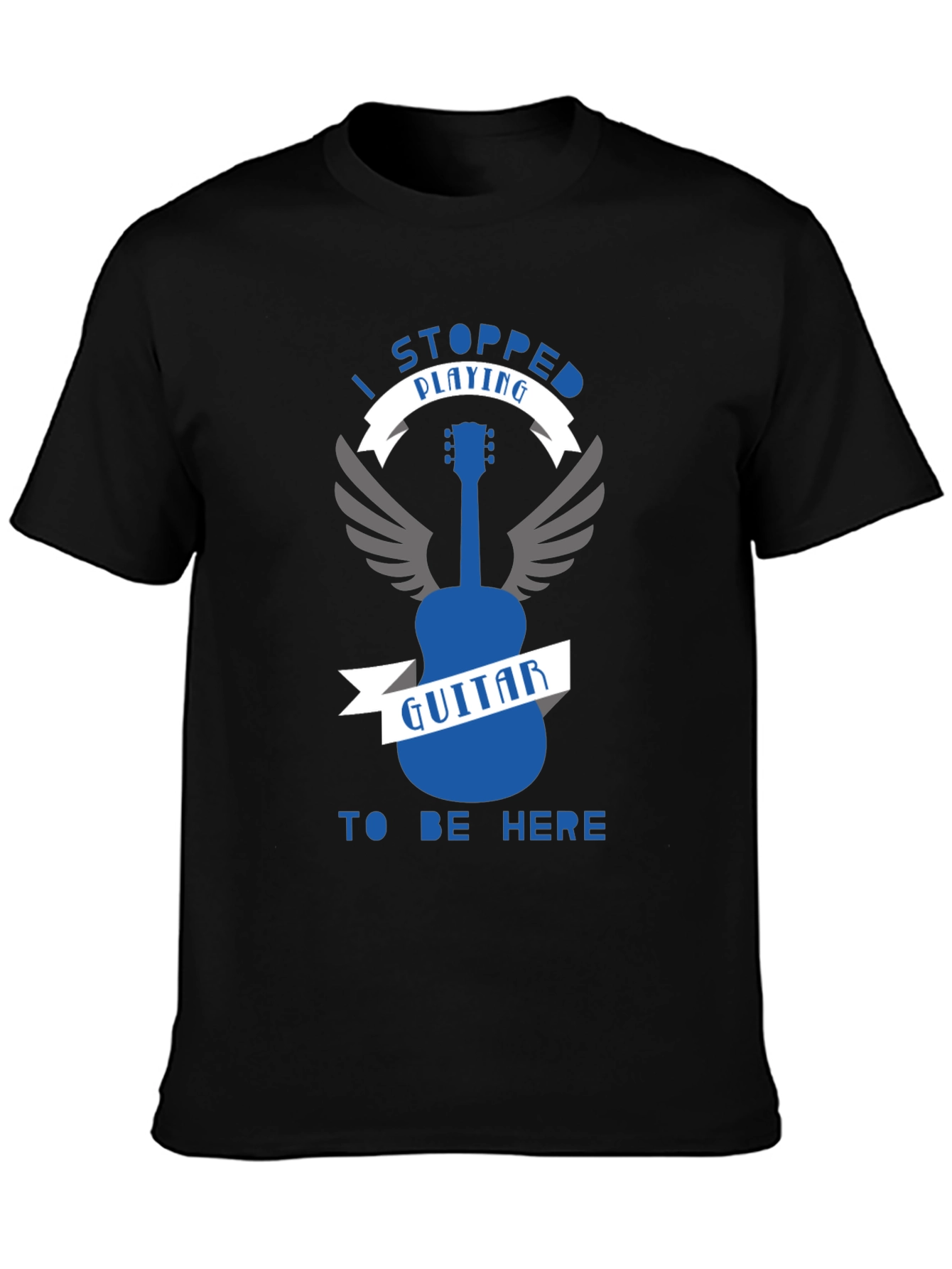 I Stopped Playing Guitar T-Shirt - Funny Musician Tee