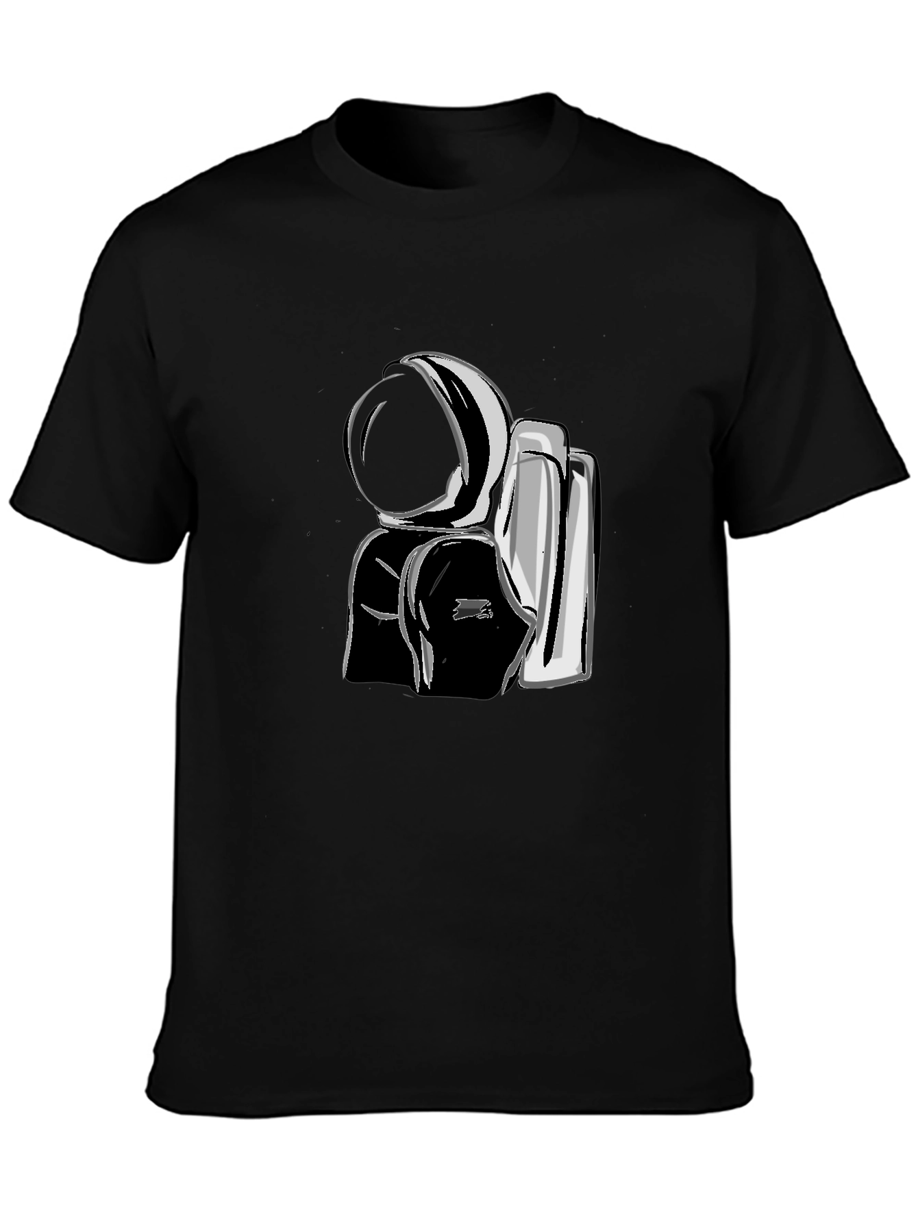 Astronaut Sketch Graphic Tee - Black
