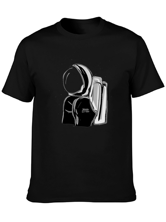 Astronaut Sketch Graphic Tee - Black