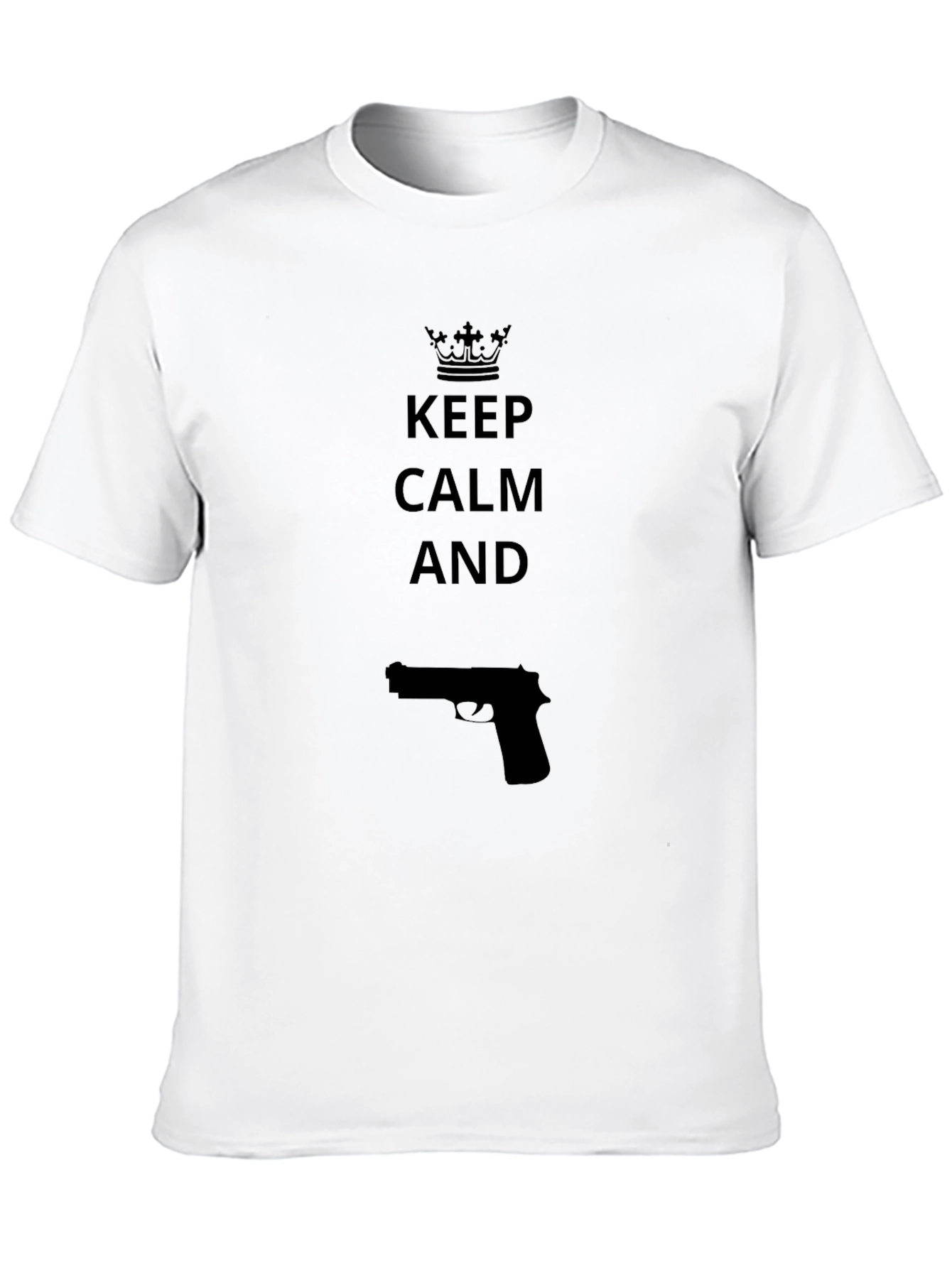 Keep Calm Gun T-Shirt - Edgy Novelty Design