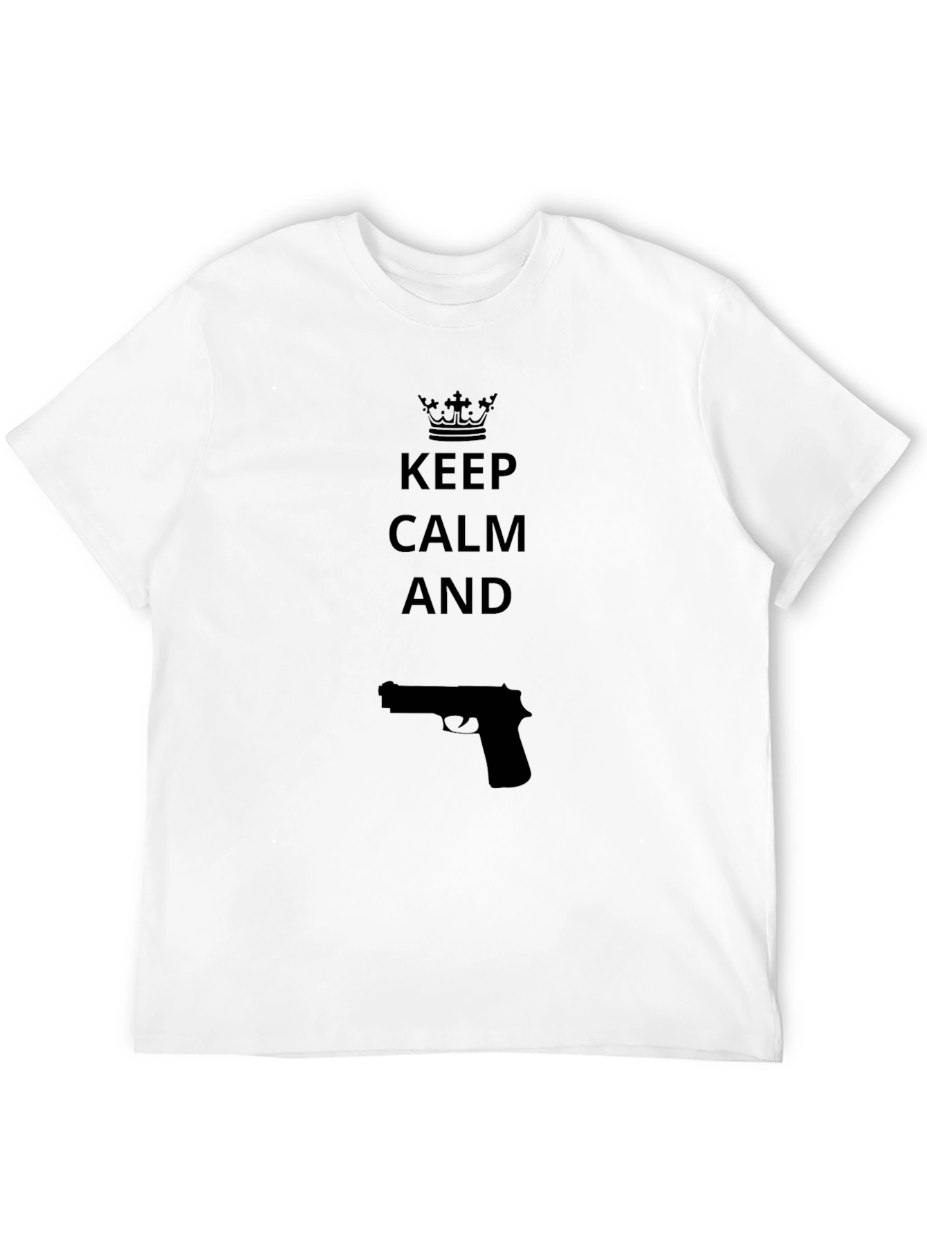 Keep Calm Gun T-Shirt - Edgy Novelty Design