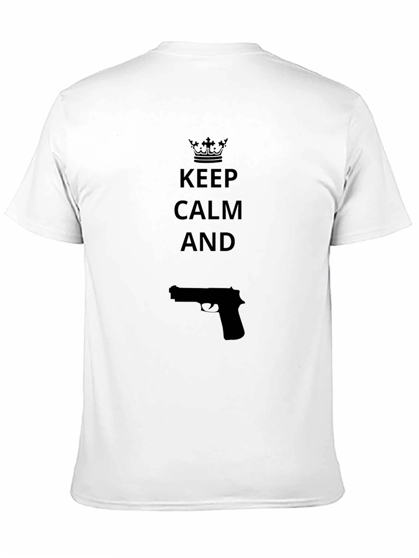Keep Calm Gun T-Shirt - Edgy Novelty Design