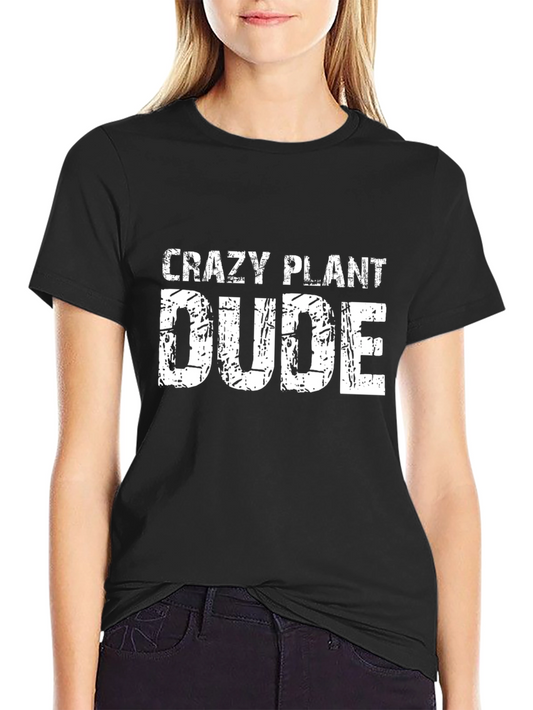 Crazy Plant Dude Black T-Shirt