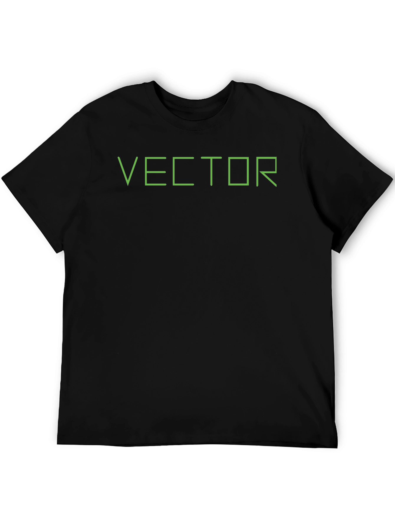 Vector Graphic Print Black T-Shirt