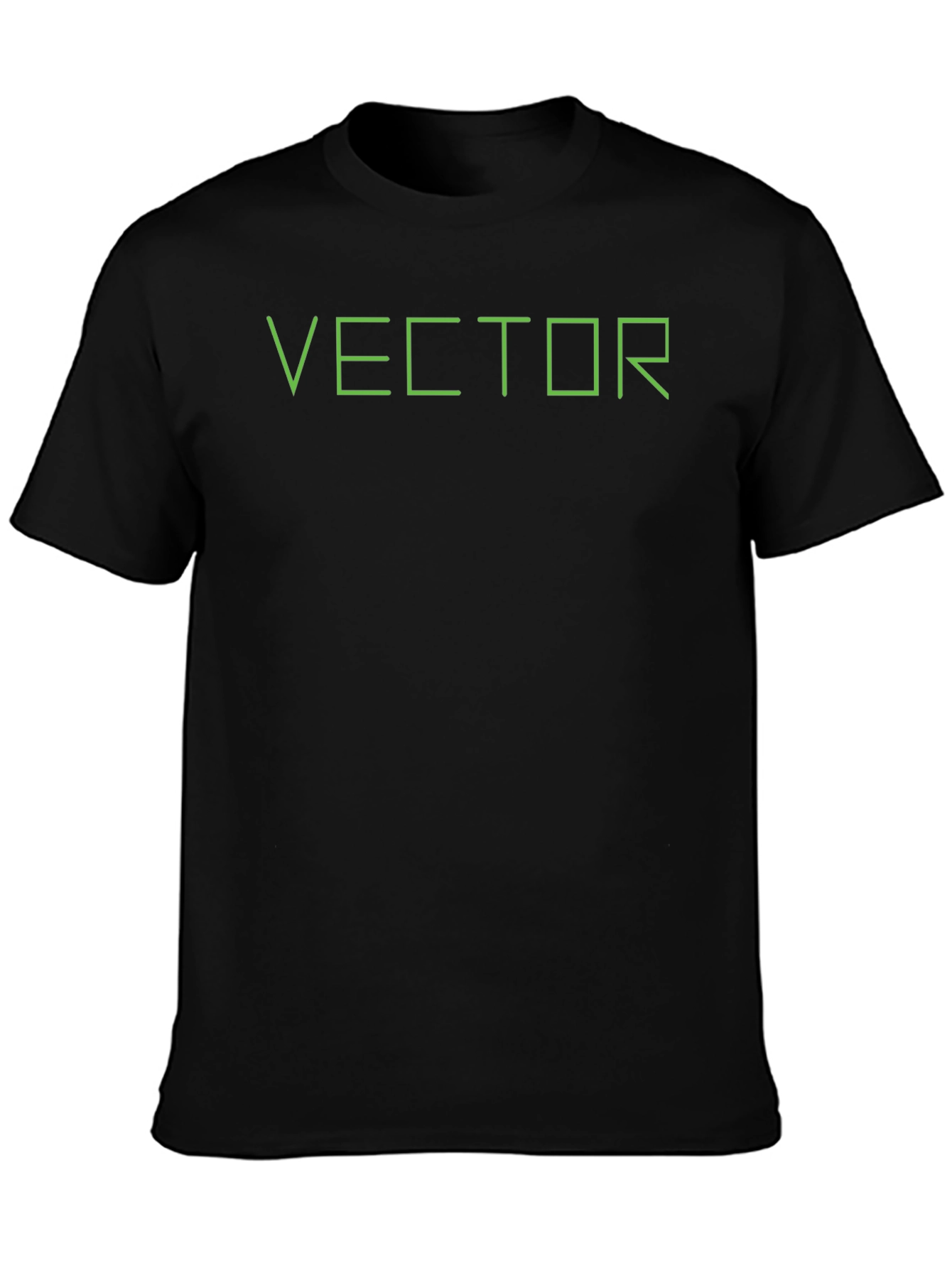 Vector Graphic Print Black T-Shirt