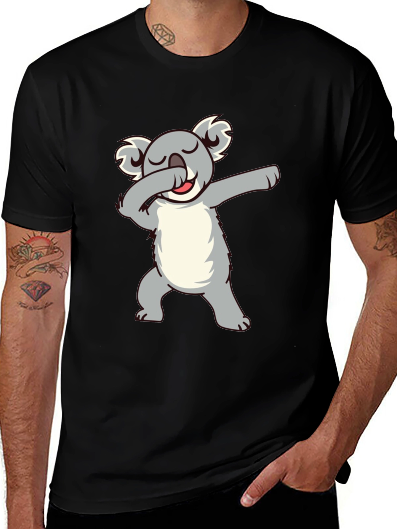 Dabbing Koala Graphic Tee - Trendy Unisex T-Shirt