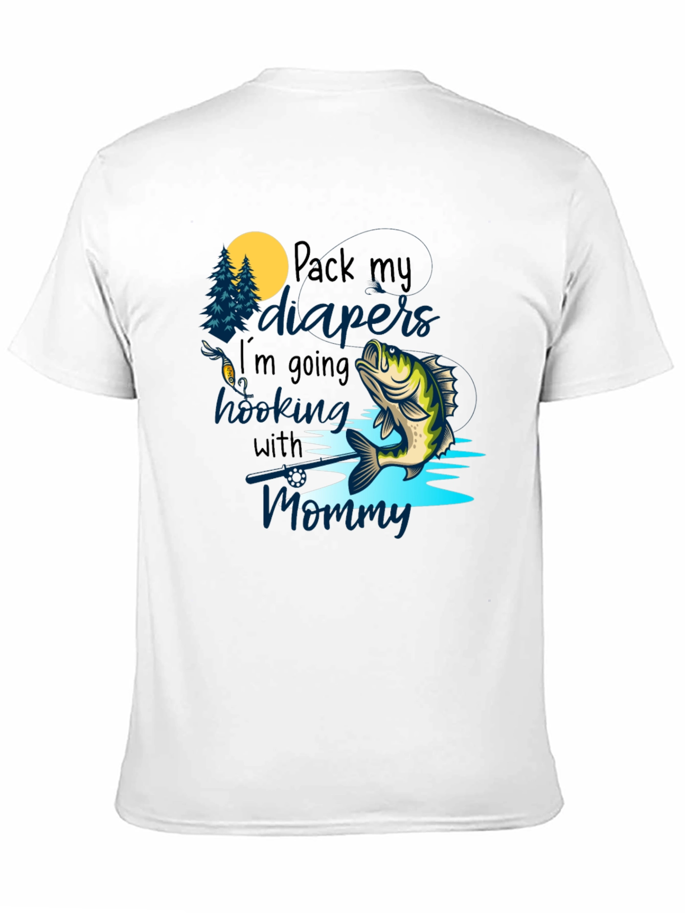 Fishing Baby T-Shirt - Hooking with Mommy