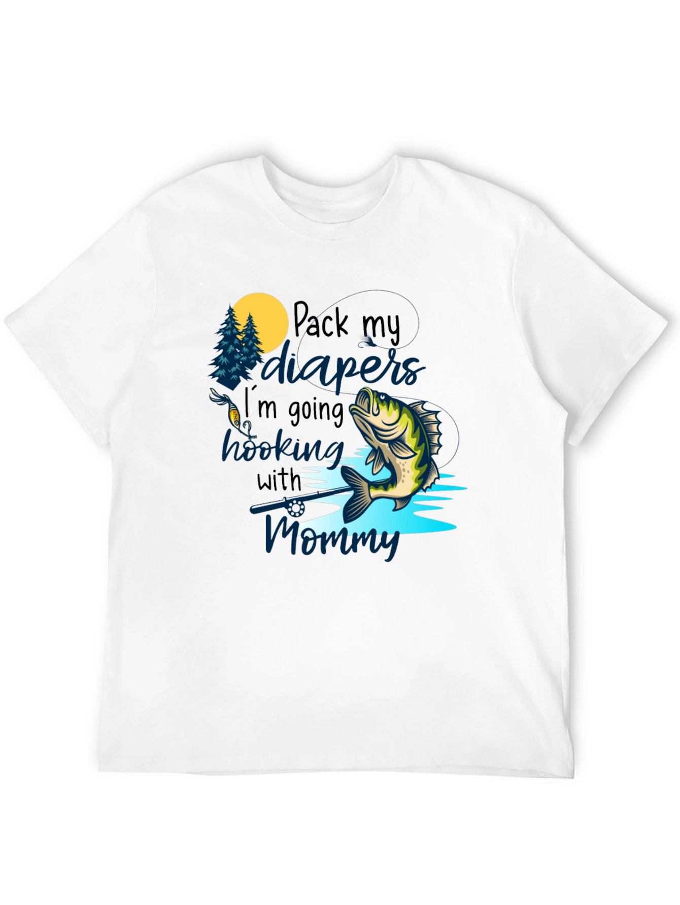 Fishing Baby T-Shirt - Hooking with Mommy