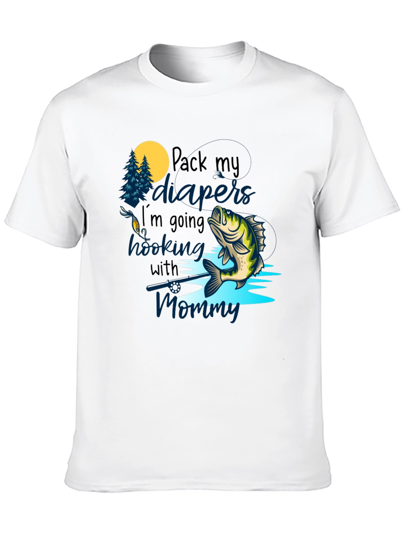 Fishing Baby T-Shirt - Hooking with Mommy
