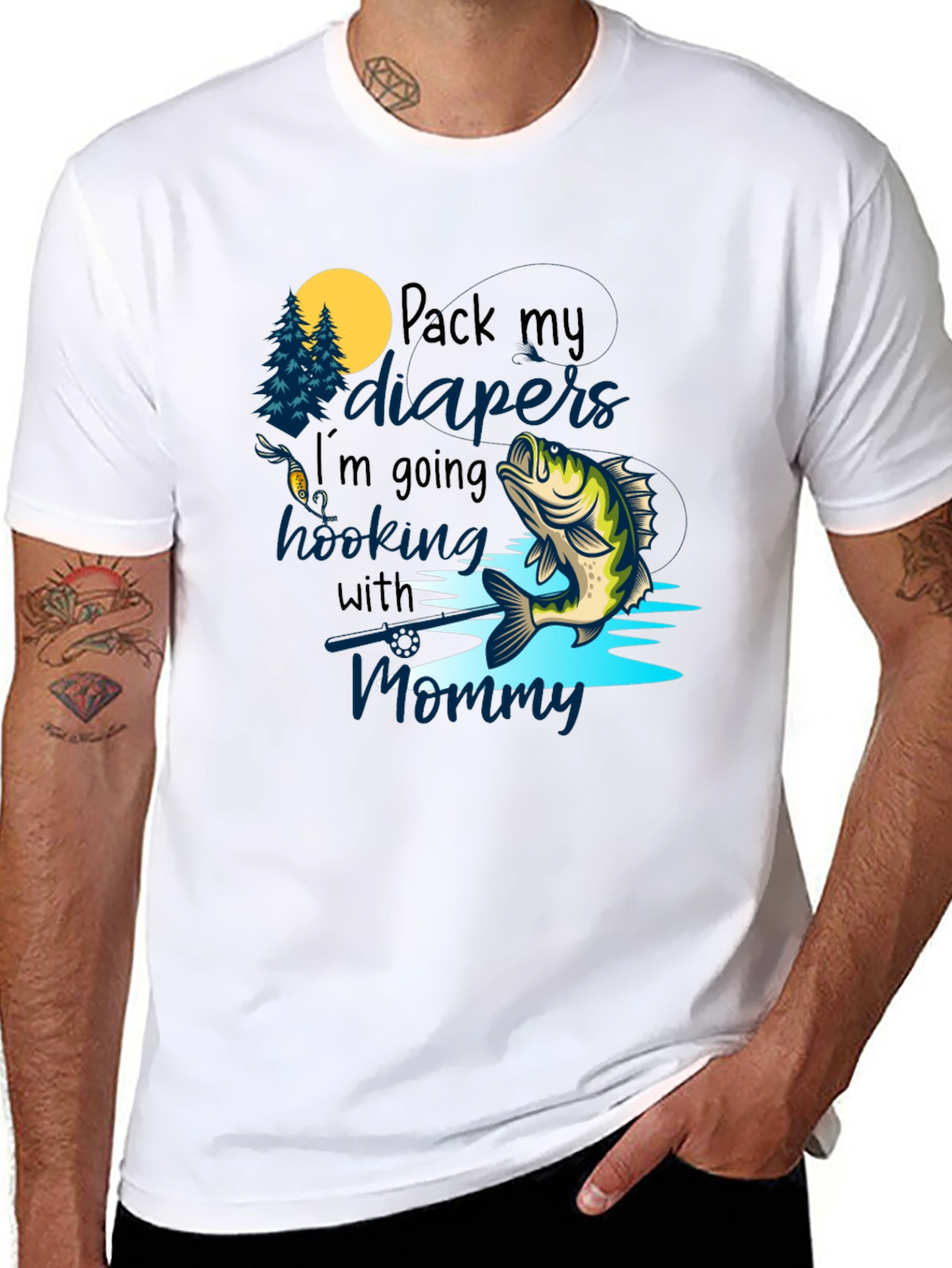 Fishing Baby T-Shirt - Hooking with Mommy