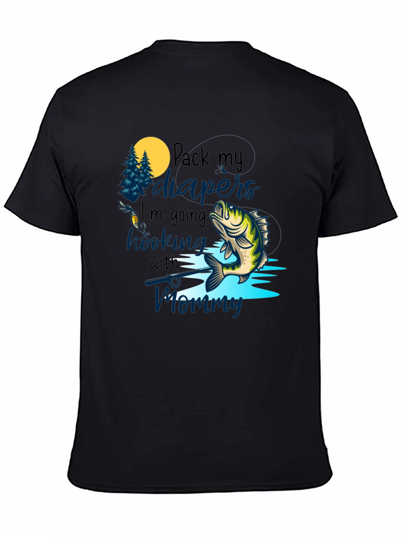 Fishing Baby T-Shirt - Hooking with Mommy