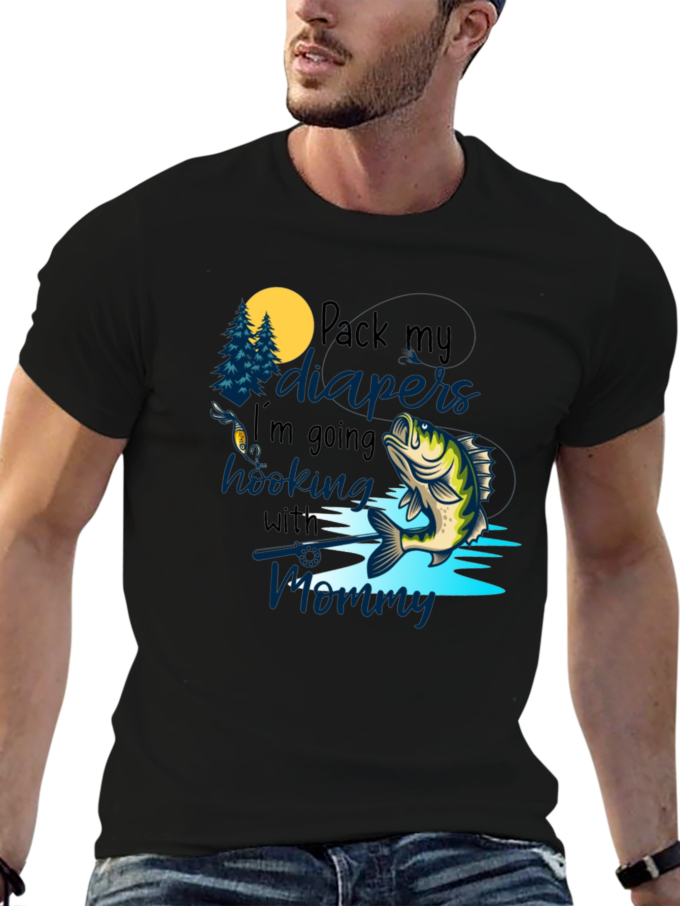 Fishing Baby T-Shirt - Hooking with Mommy