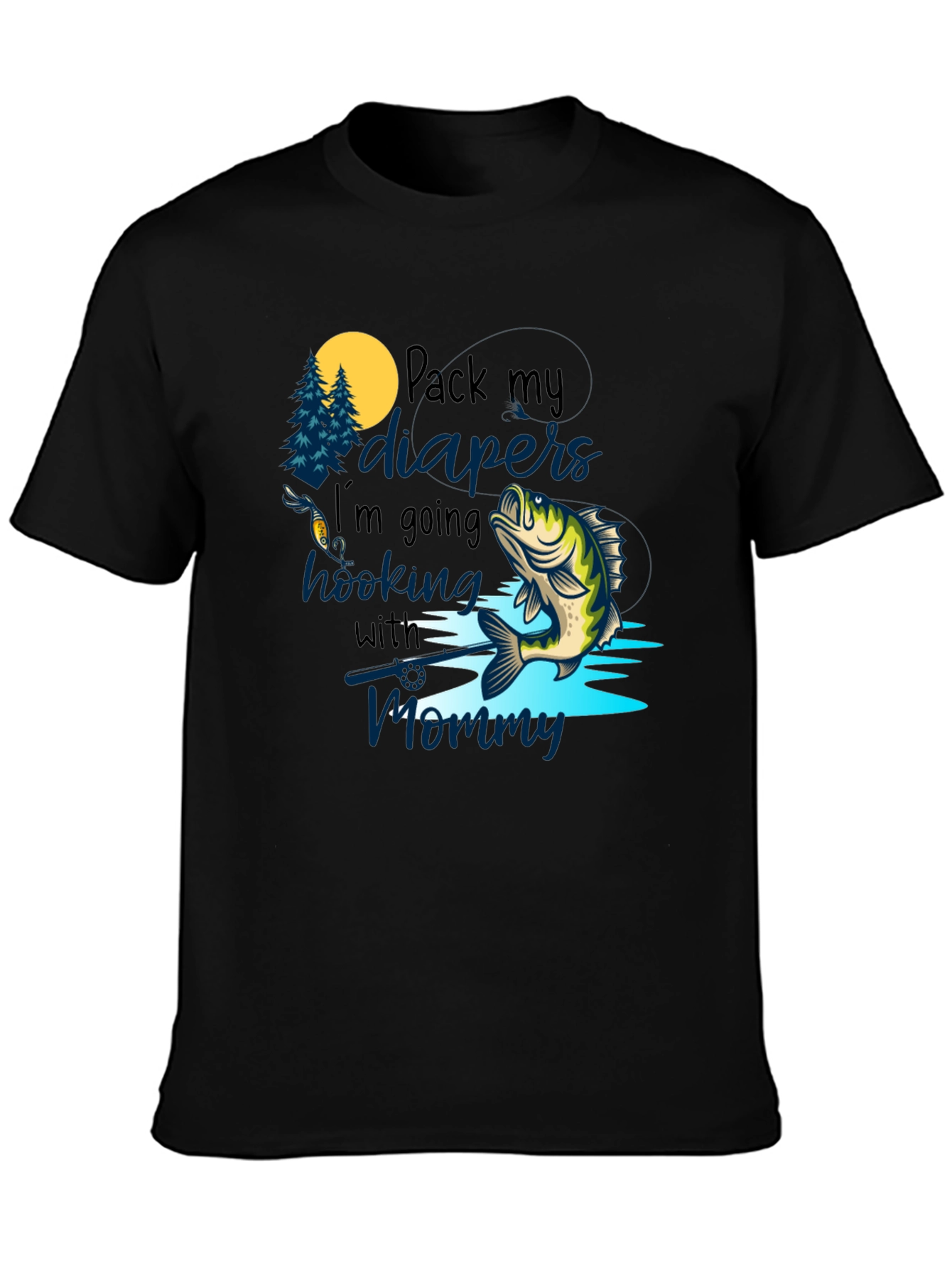 Fishing Baby T-Shirt - Hooking with Mommy