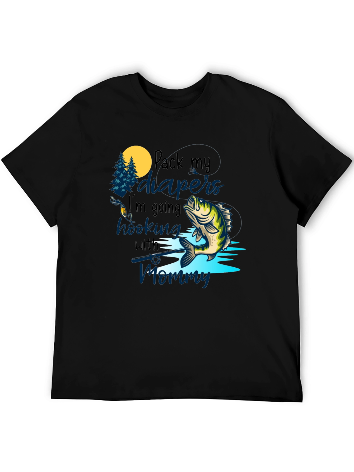 Fishing Baby T-Shirt - Hooking with Mommy
