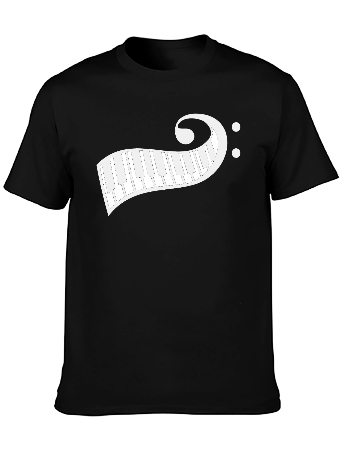 Piano Keys Music Note T-Shirt - Bass Clef