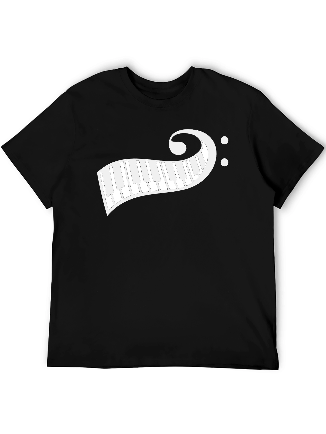 Piano Keys Music Note T-Shirt - Bass Clef