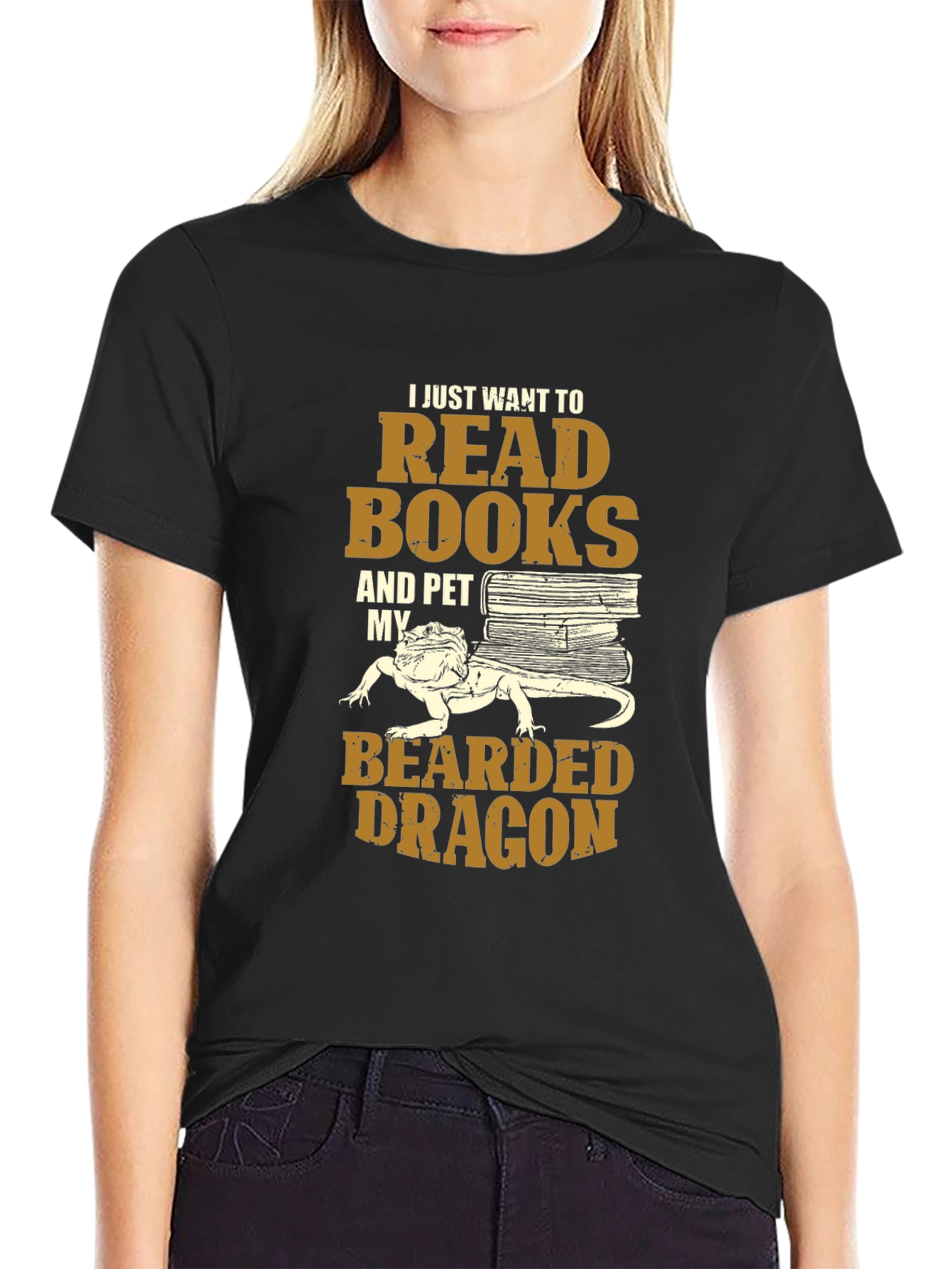 Read Books & Pet Bearded Dragon T-Shirt