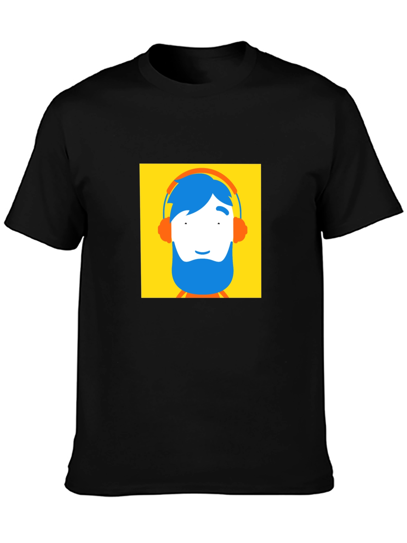 Funky Cartoon Graphic Black T-Shirt