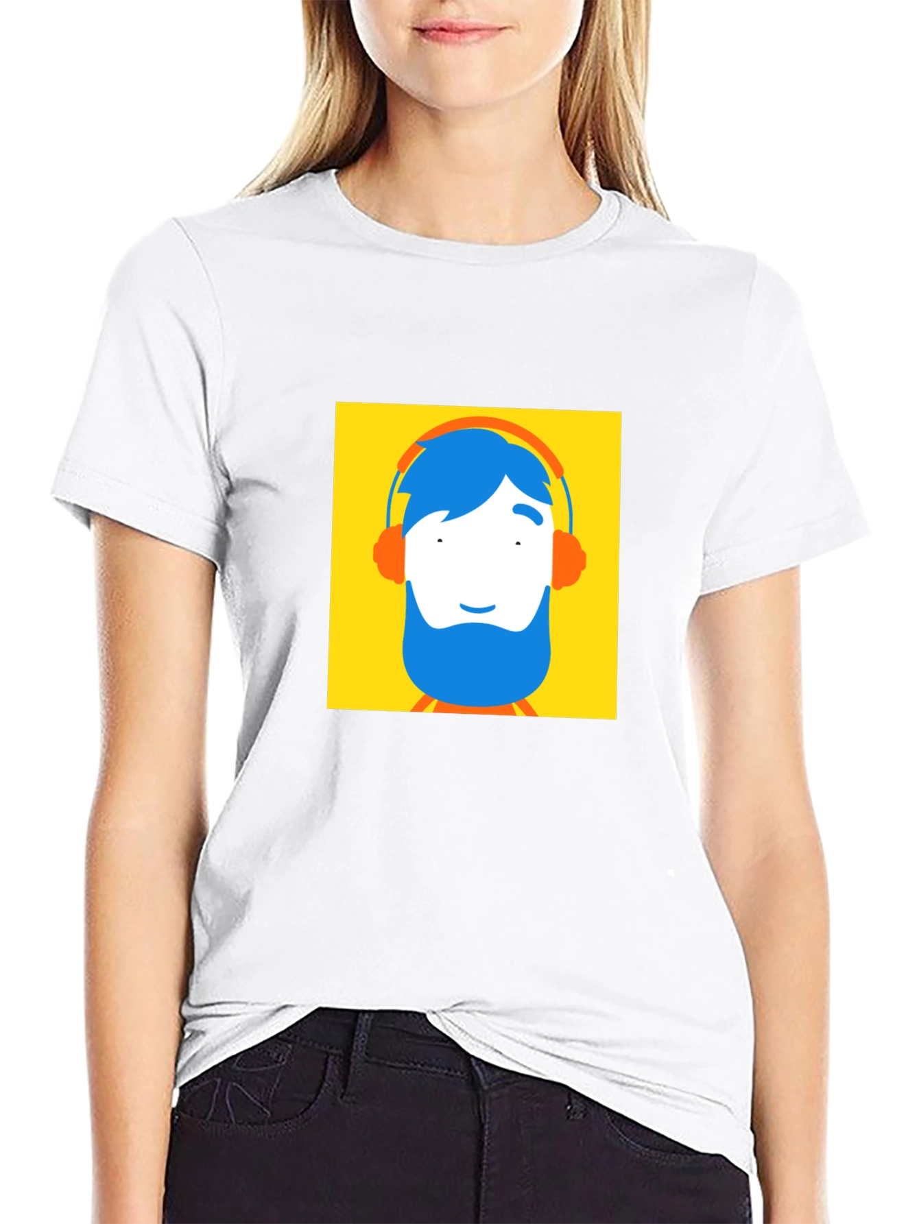 Funky Cartoon Graphic Black T-Shirt