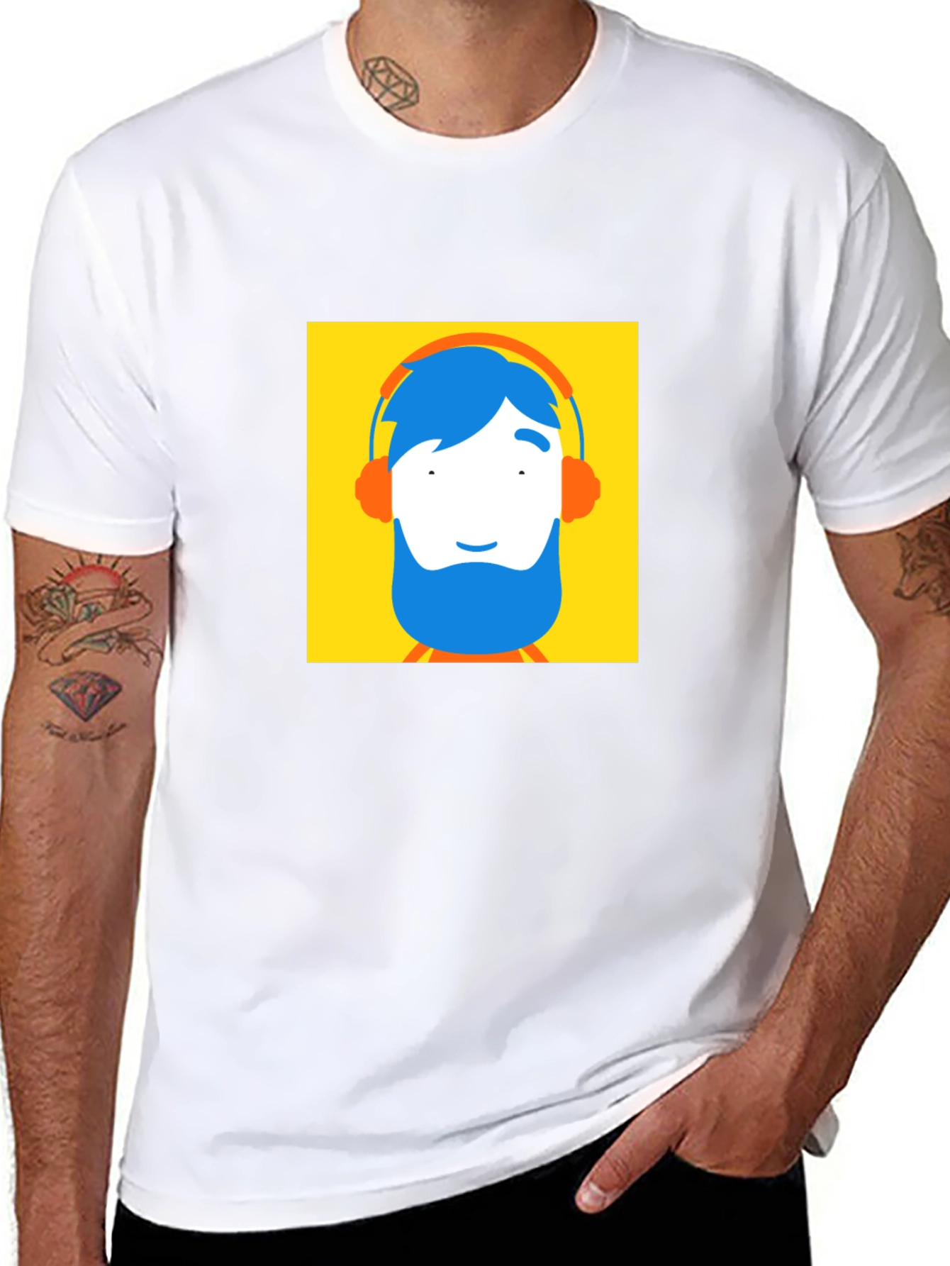 Funky Cartoon Graphic Black T-Shirt