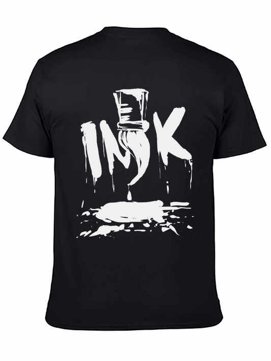 Ink Brush Graphic Tee - Black