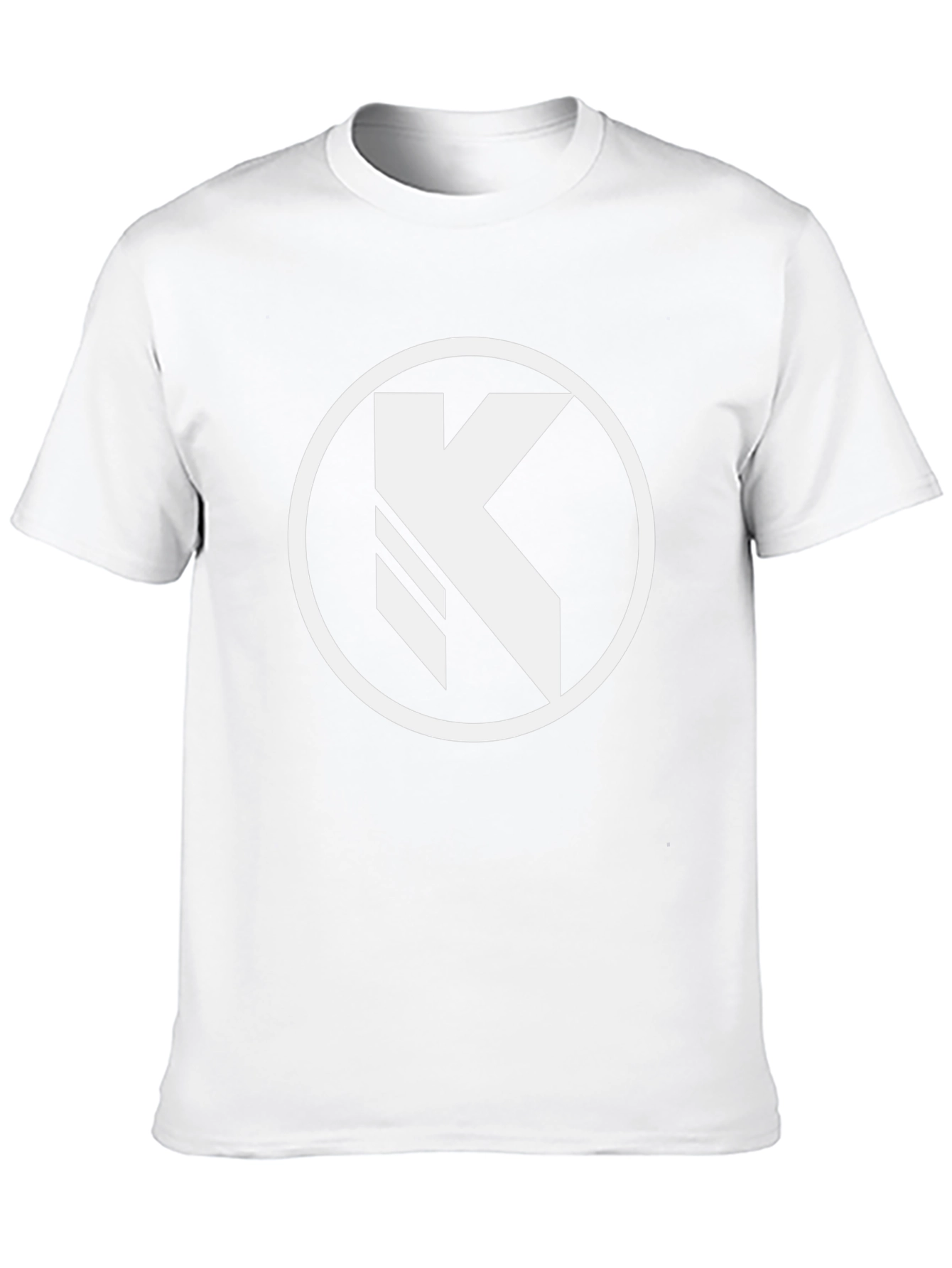 Black Tee with Bold White K Circle Graphic
