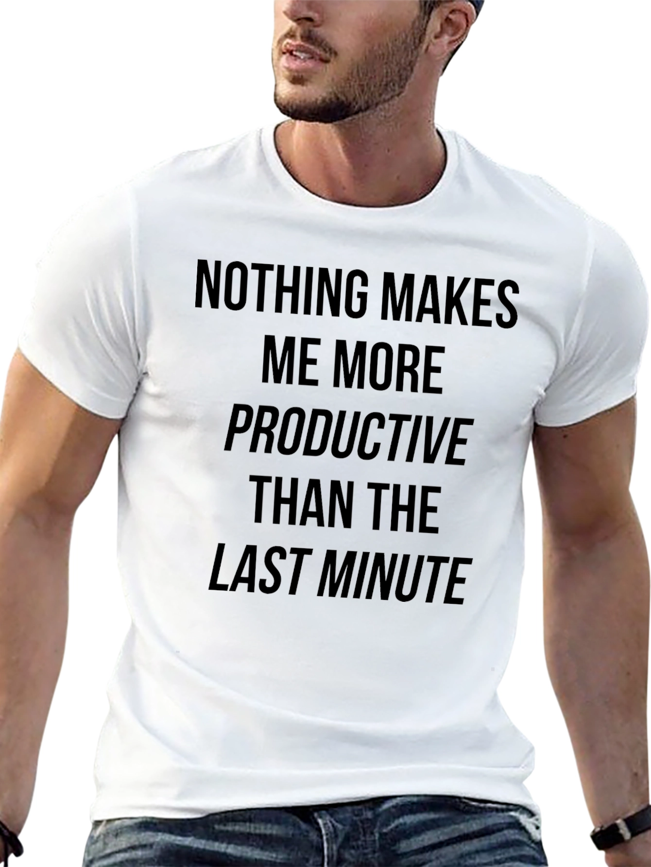 Last Minute Productivity Black T-Shirt