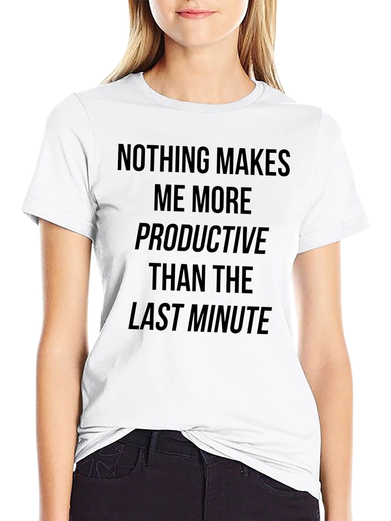 Last Minute Productivity Black T-Shirt