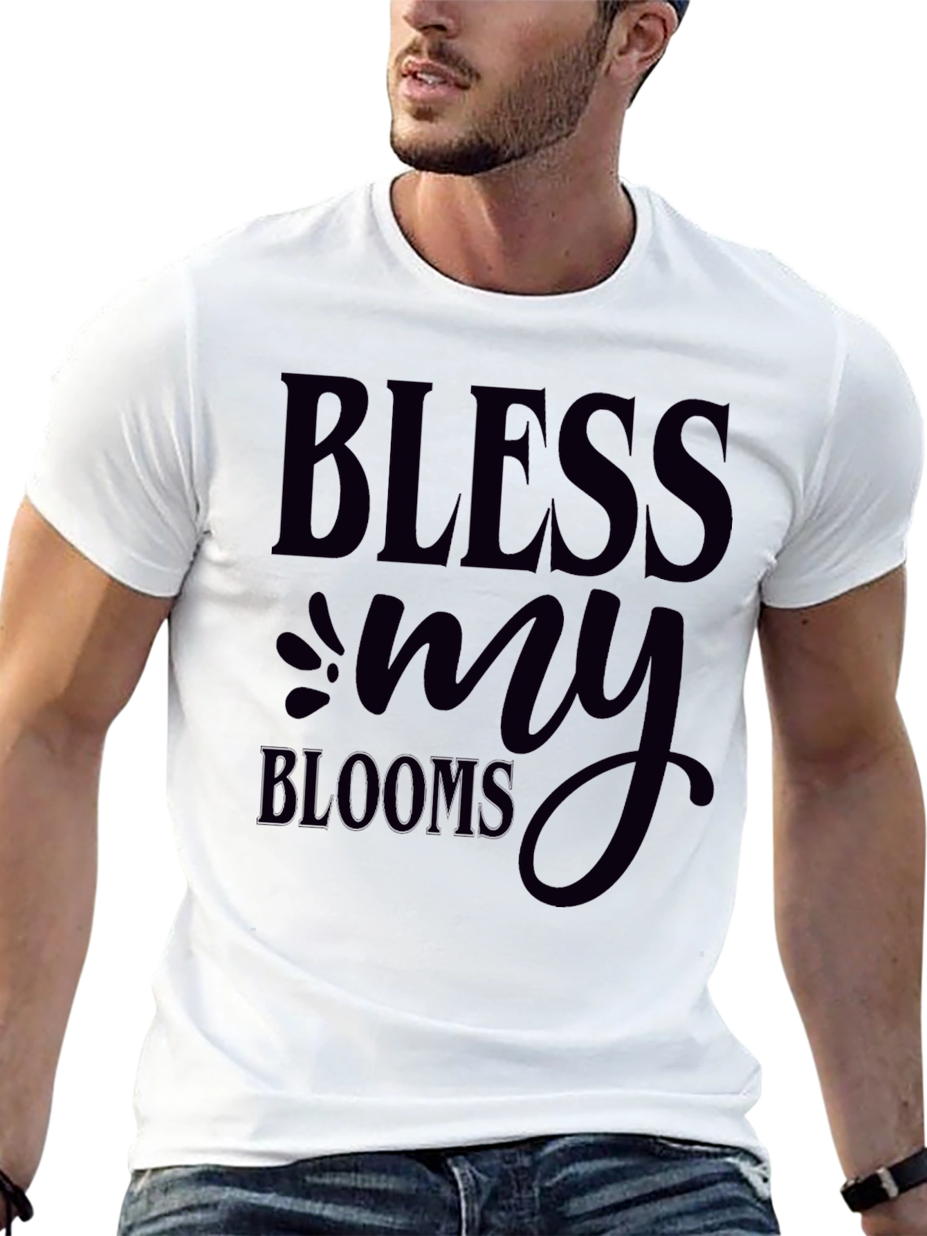 Bless My Blooms Graphic Tee Black