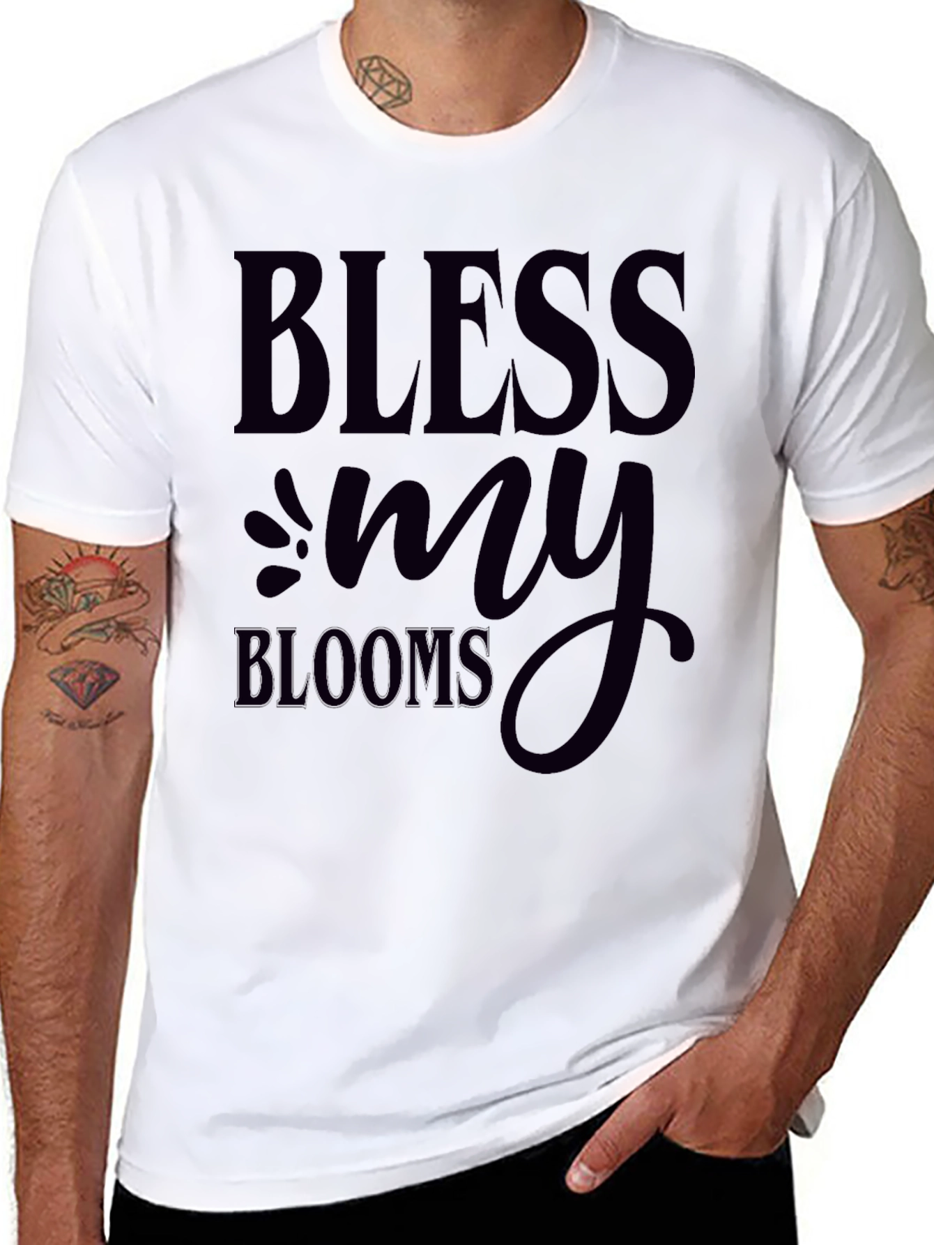 Bless My Blooms Graphic Tee Black