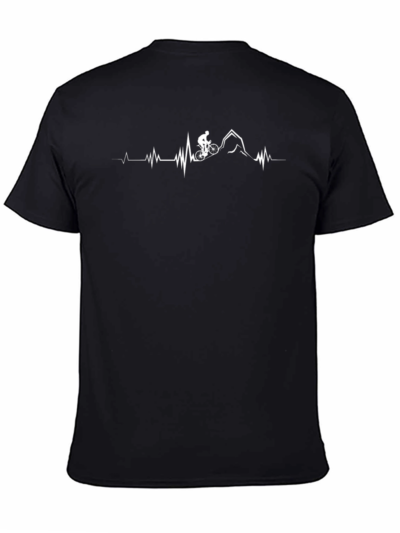 Mountain Bike Heartbeat Graphic Tee - Black