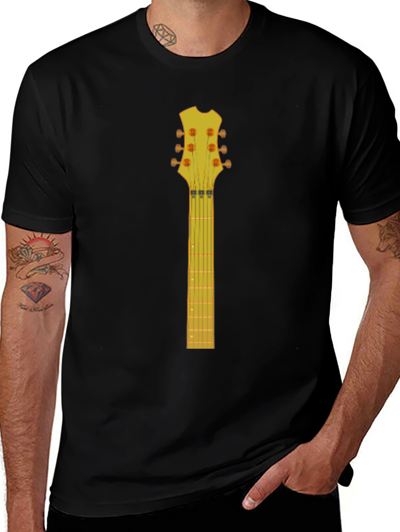 Guitar Neck Graphic T-Shirt - Music Lover Tee