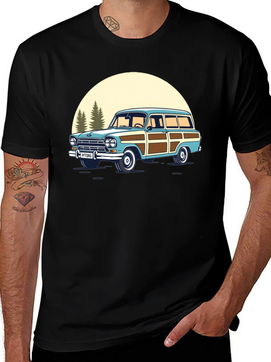 Classic Car Graphic Tee - Mens Black T-Shirt