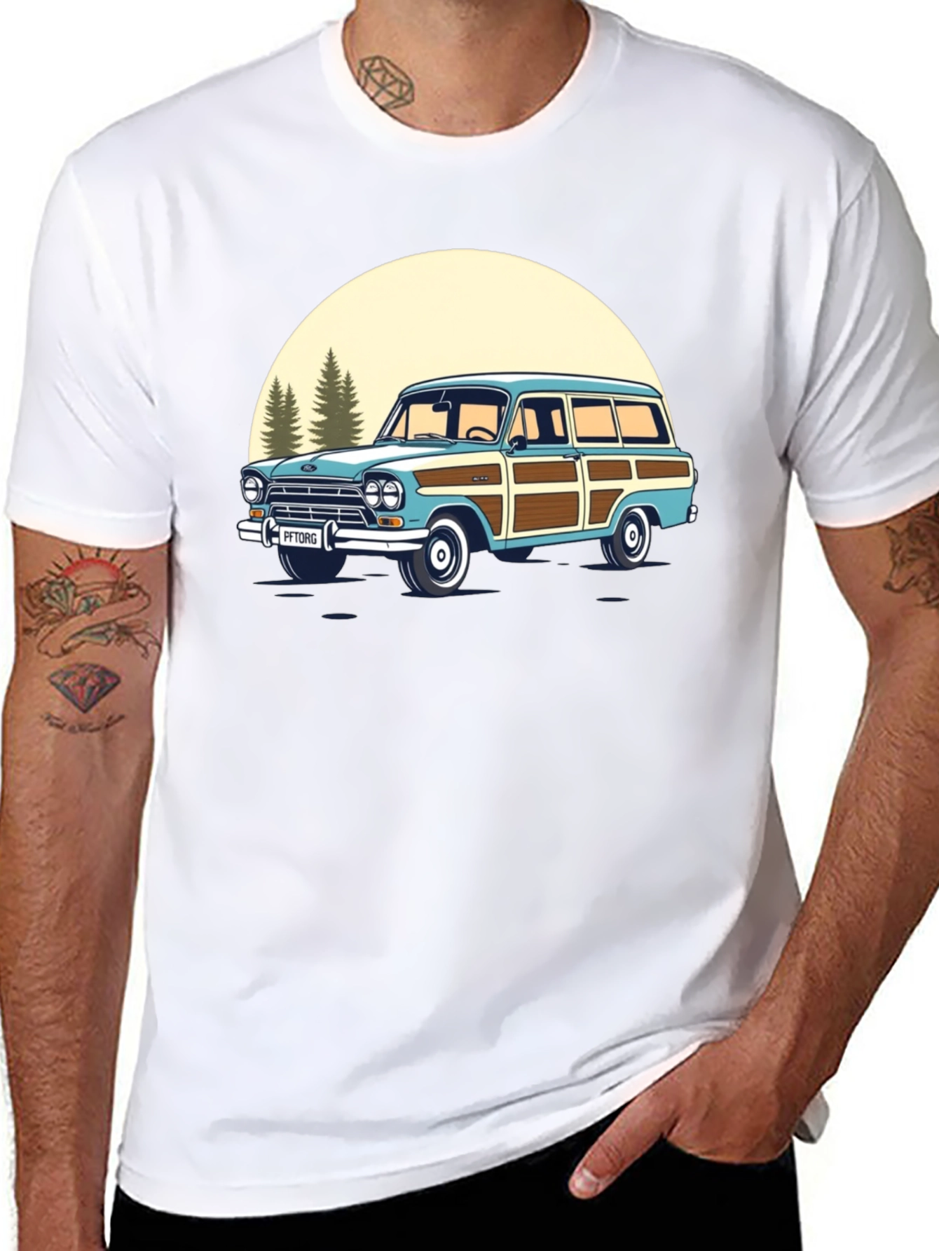 Classic Car Graphic Tee - Mens Black T-Shirt