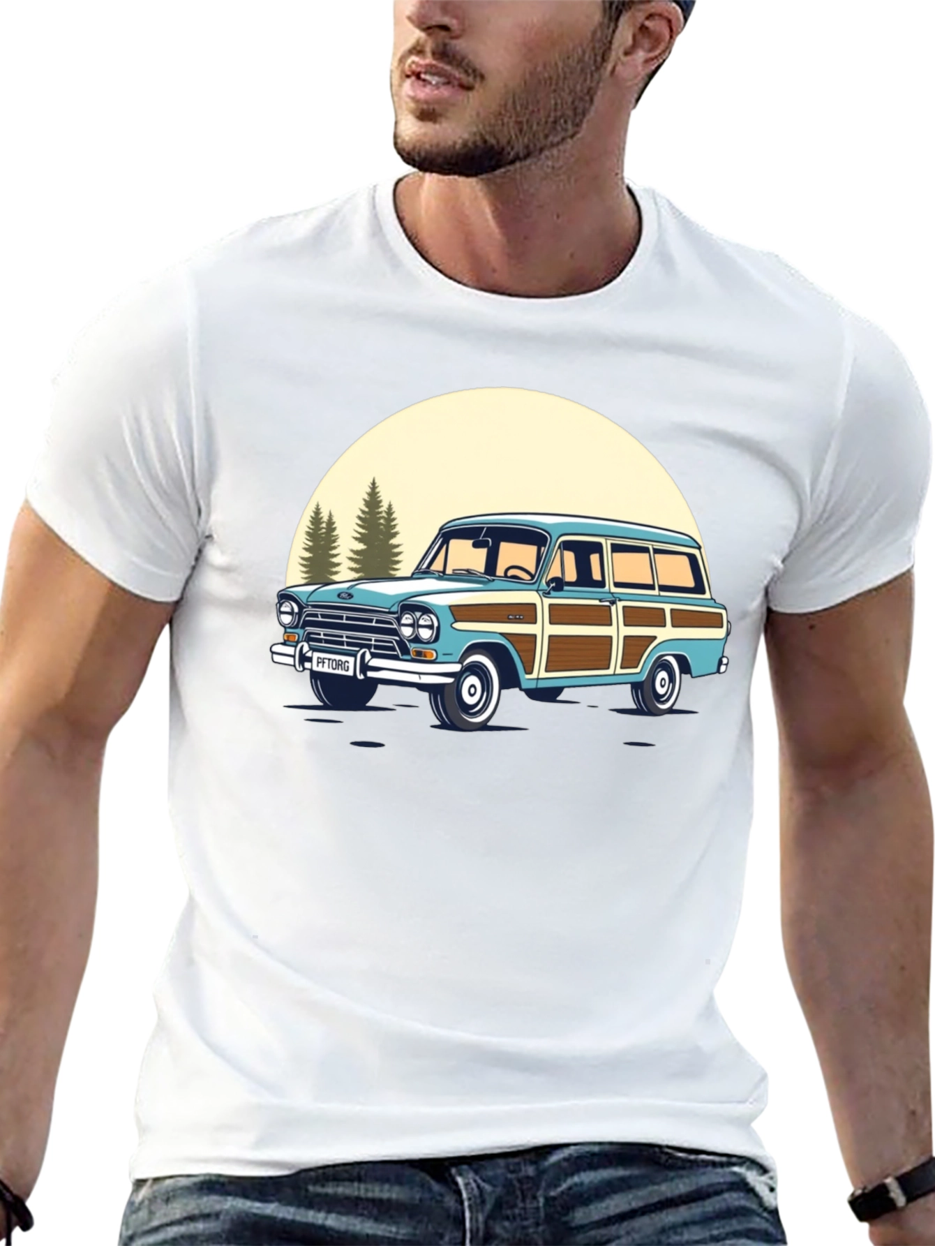 Classic Car Graphic Tee - Mens Black T-Shirt