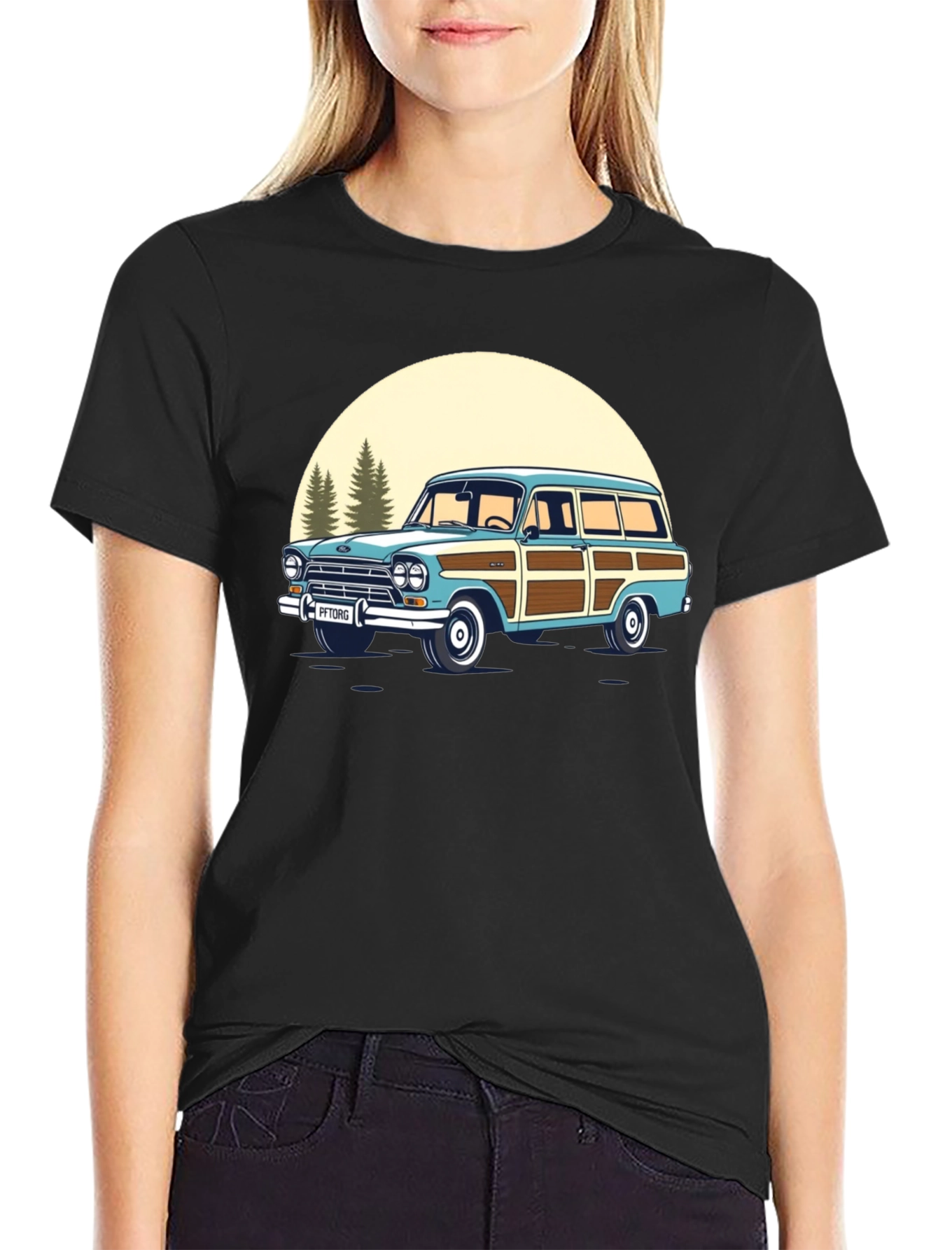 Classic Car Graphic Tee - Mens Black T-Shirt