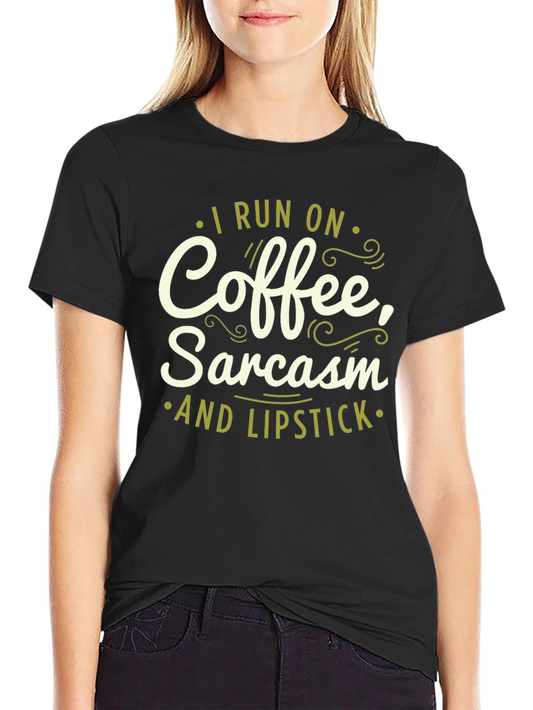 Coffee Sarcasm Lipstick T-Shirt