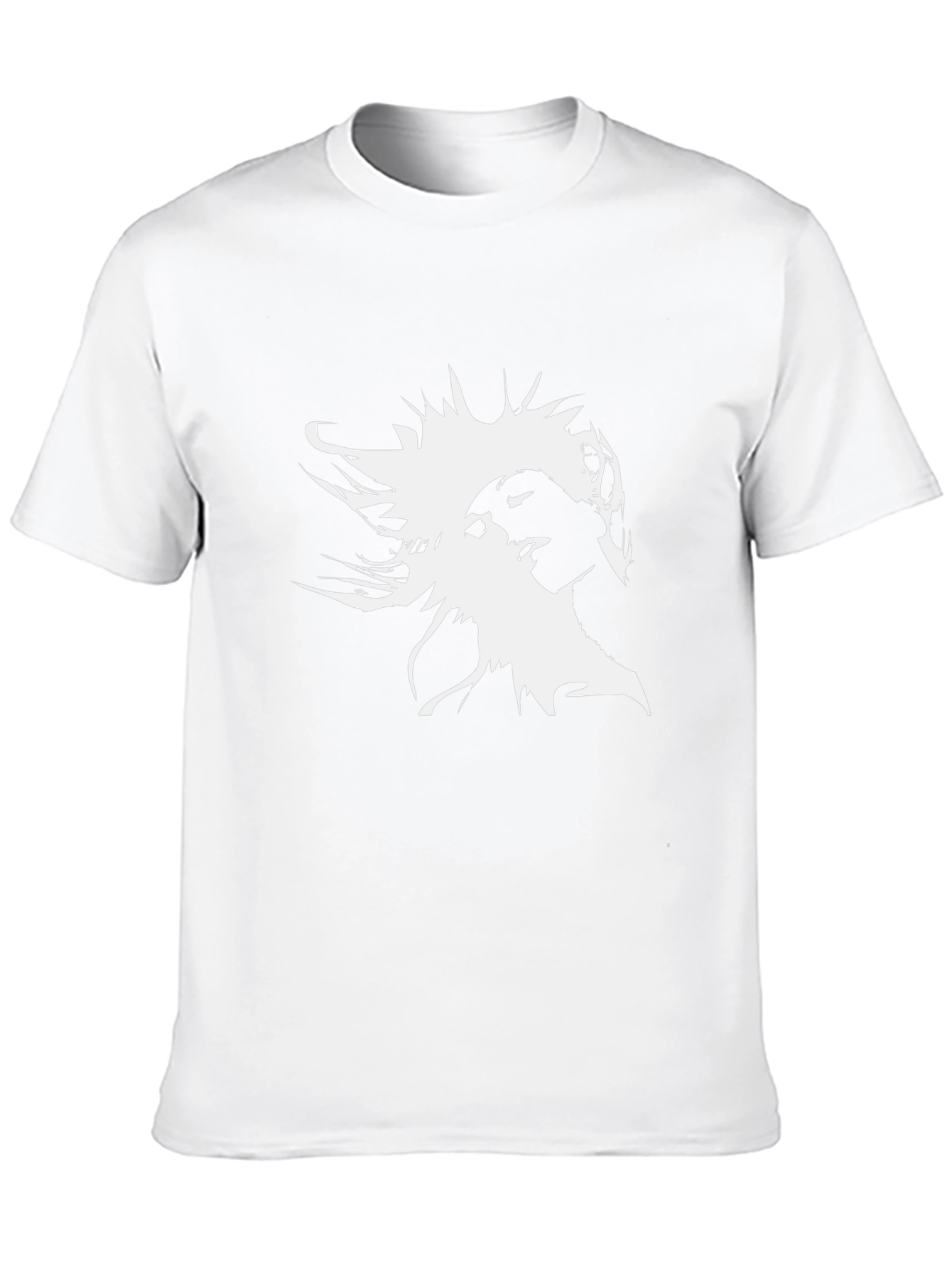 Abstract Silhouette Graphic Black T-Shirt