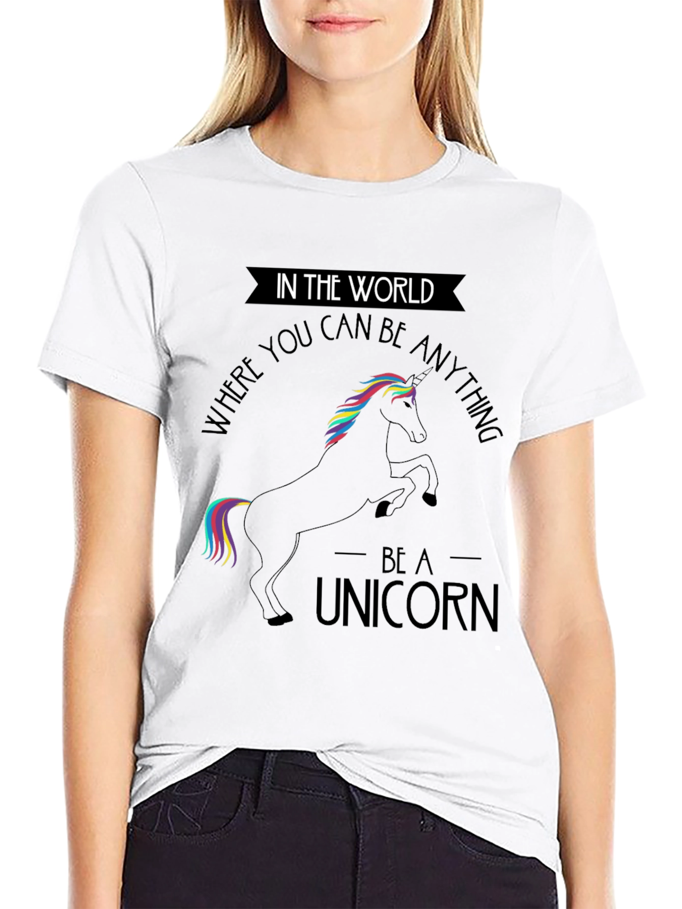Be A Unicorn Black T-Shirt
