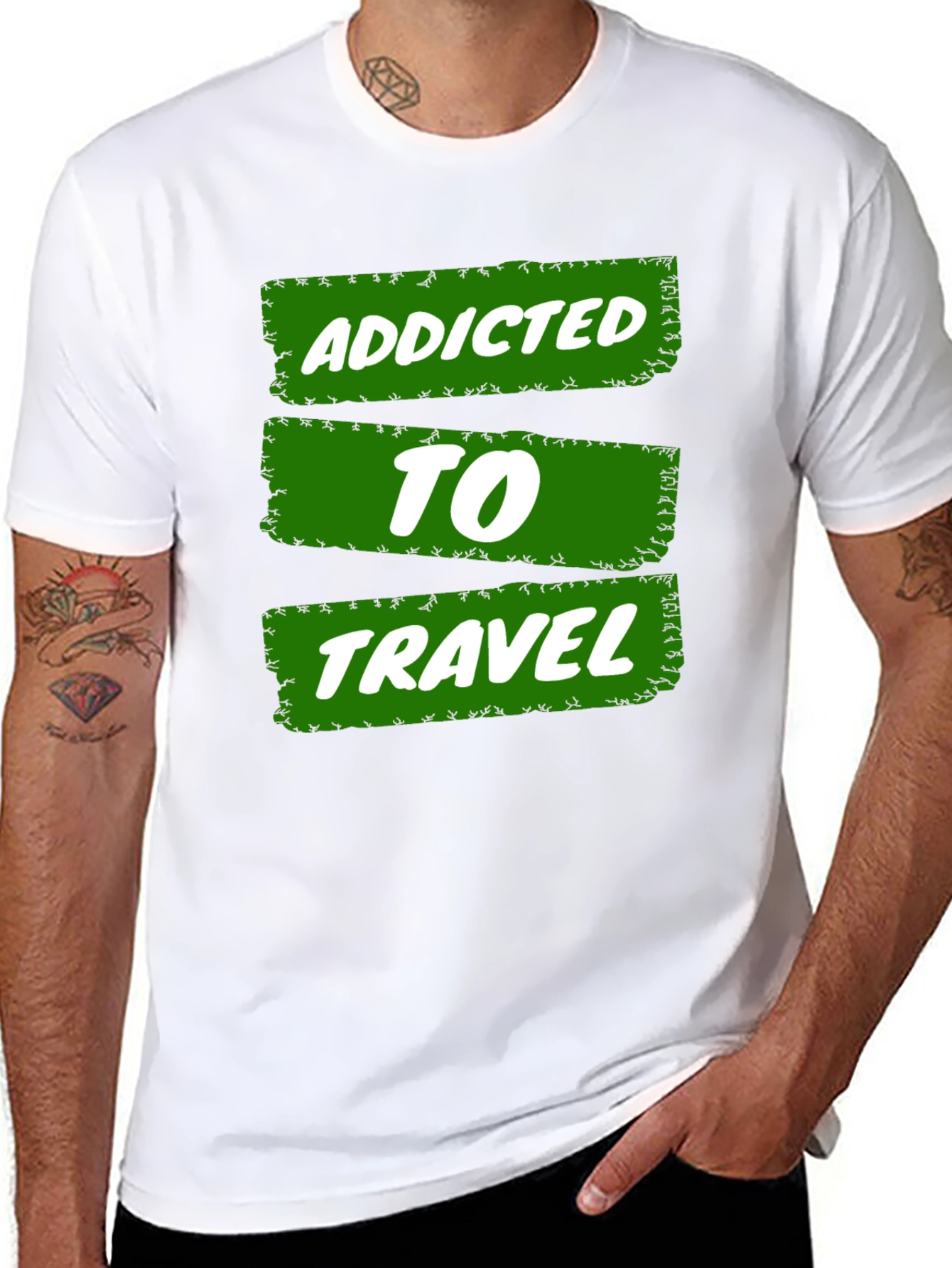 Addicted to Travel Graphic Tee - Adventure Awaits!