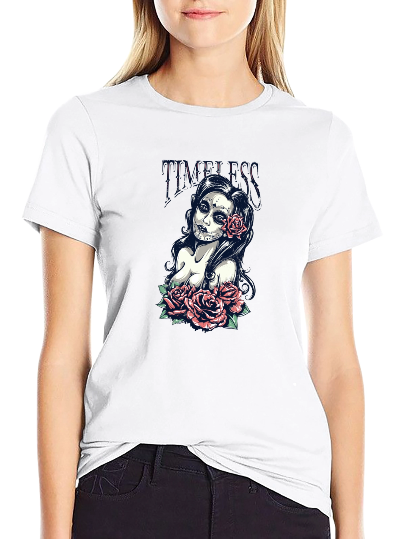 Timeless Sugar Skull Rose T-Shirt