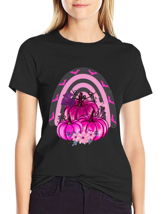 Pink Pumpkin Rainbow T-Shirt