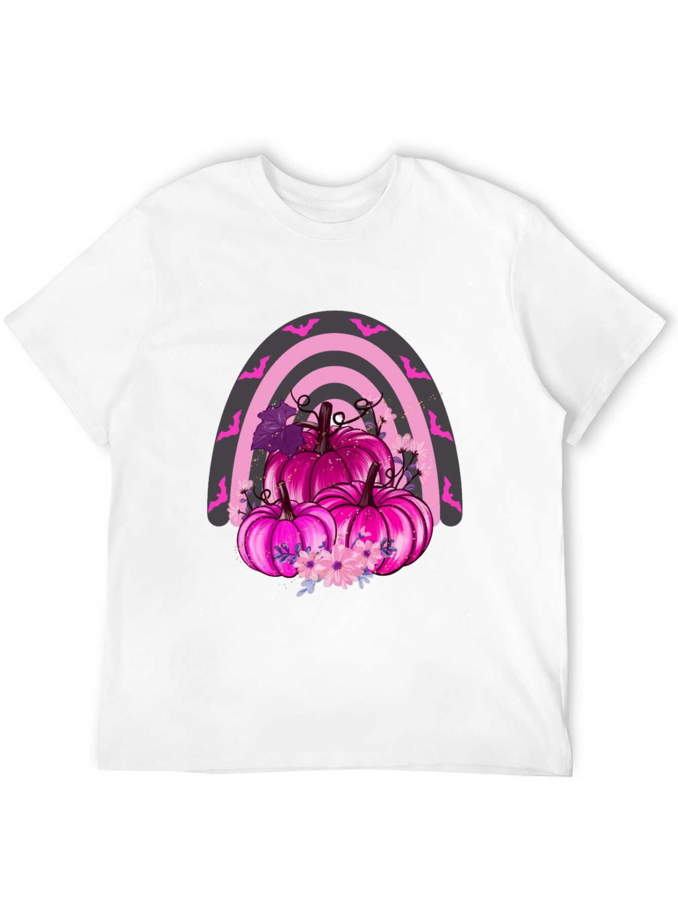 Pink Pumpkin Rainbow T-Shirt