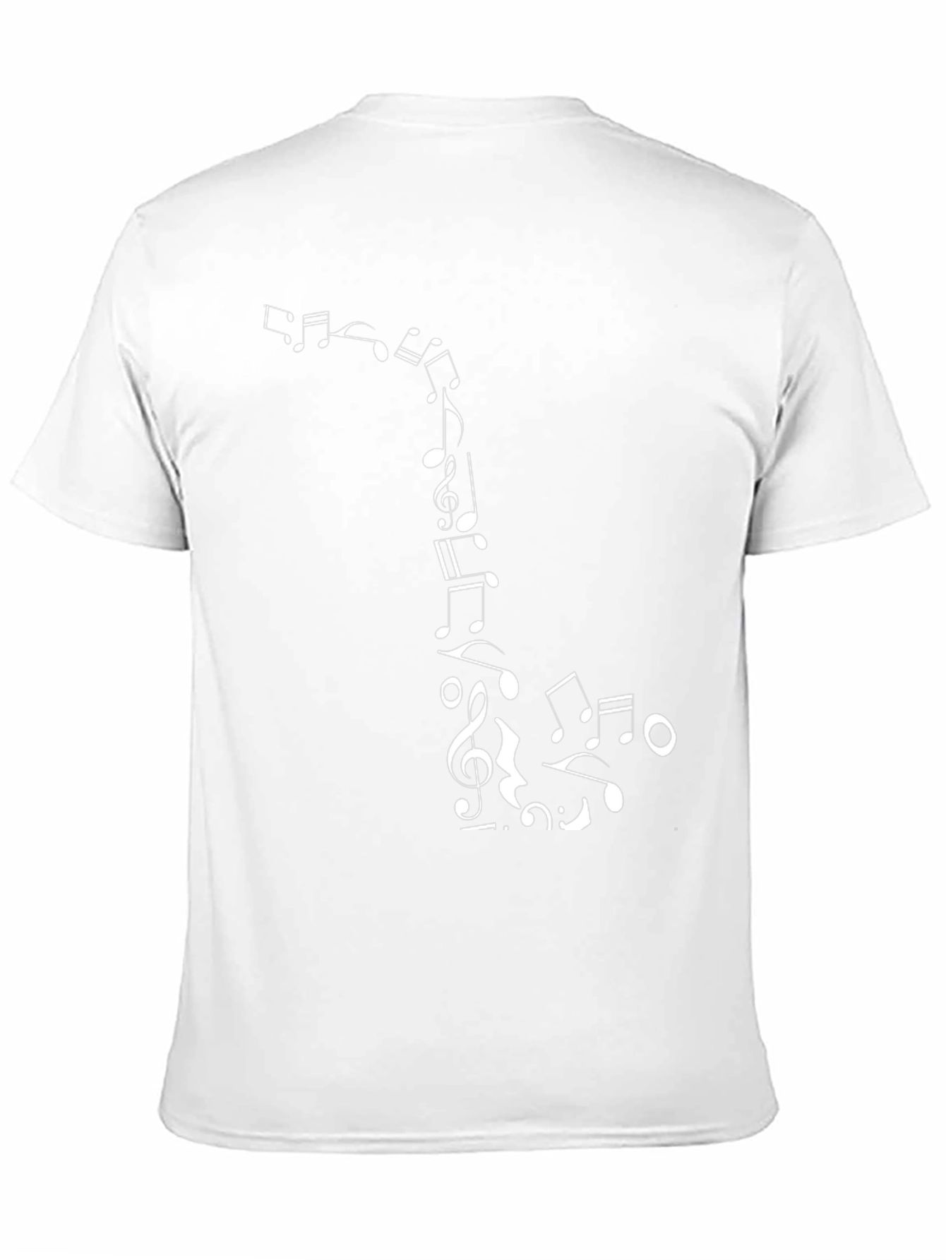 Musical Notes Graphic Print Black T-Shirt