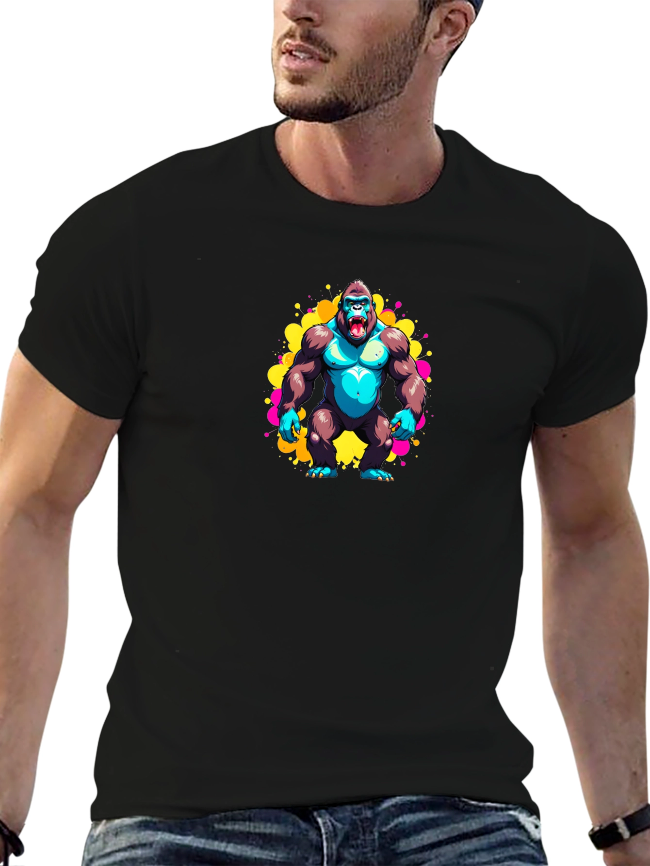 Vibrant Gorilla Graphic Tee - Bold & Fun!