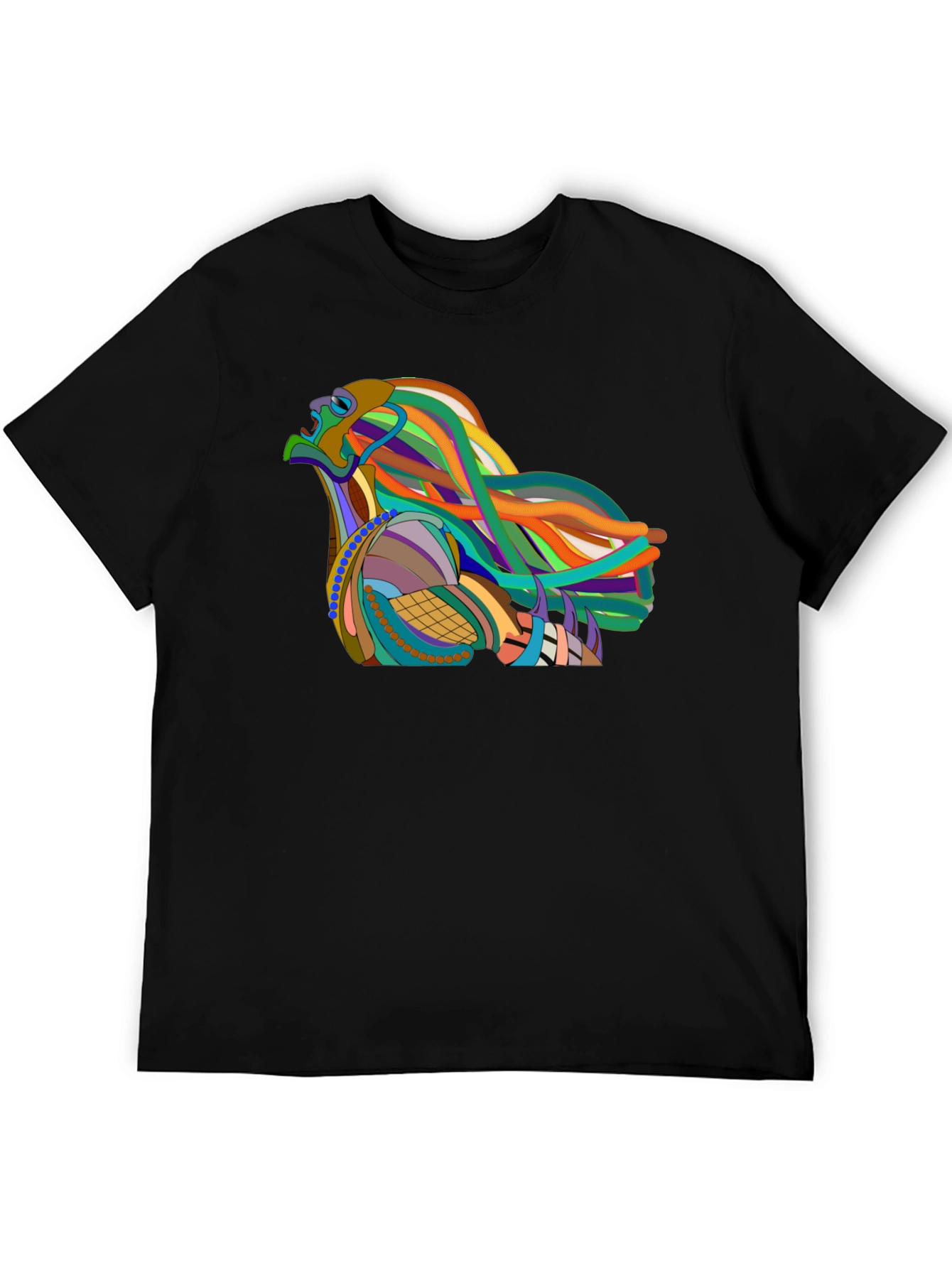Abstract Eagle Graphic Black T-Shirt